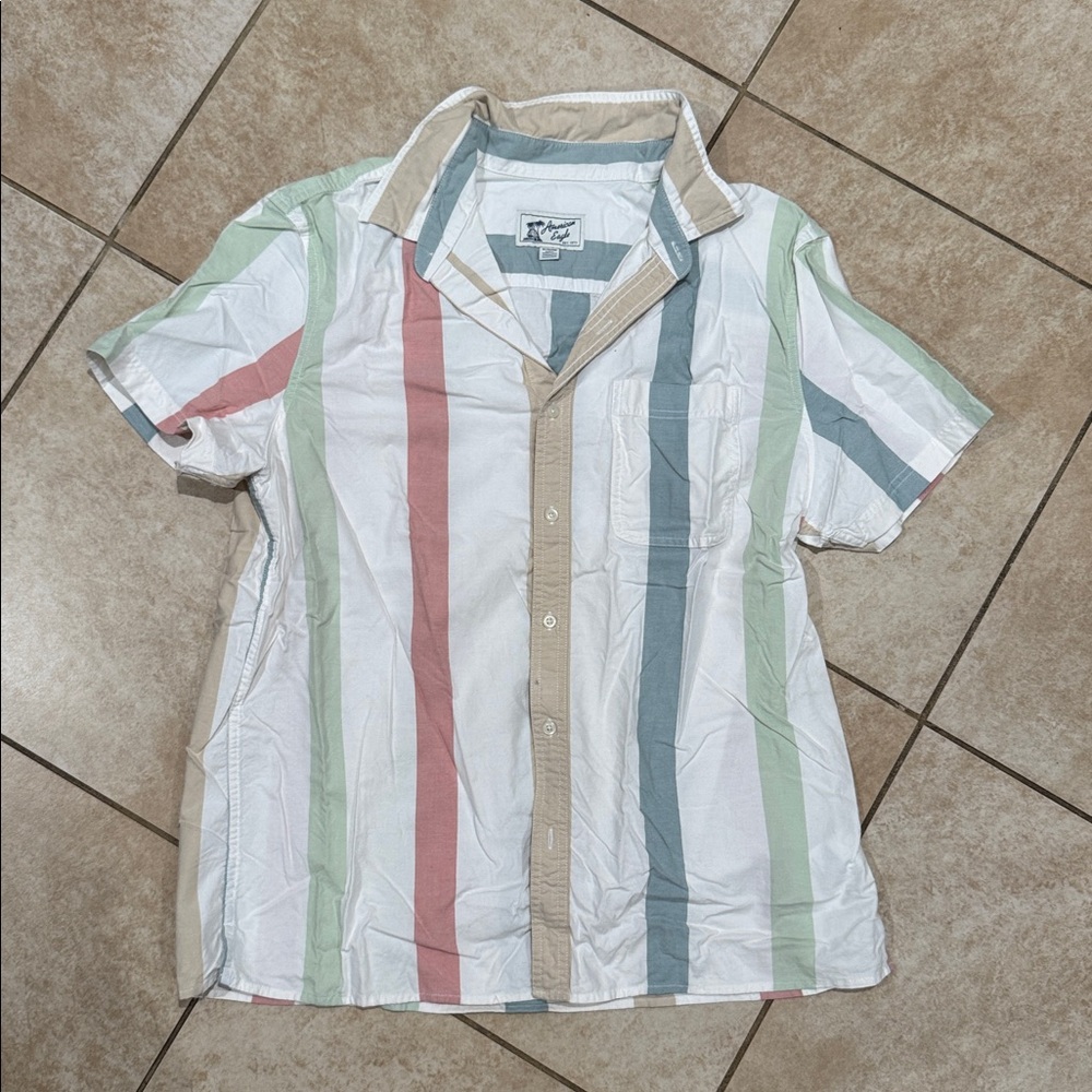 American Eagle Outfitters Multicolor Striped Shirt